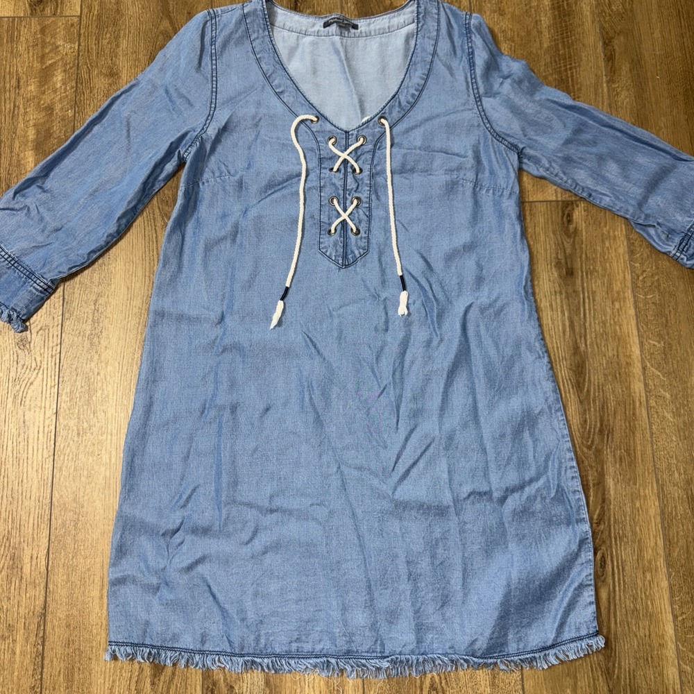 Michael stars three-quarter length denim mini‎ dress size small